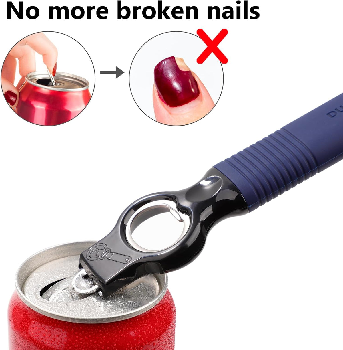 2-Pack Magnetic 2-in-1 Beer Bottle Cap & Soda Can Opener-Black