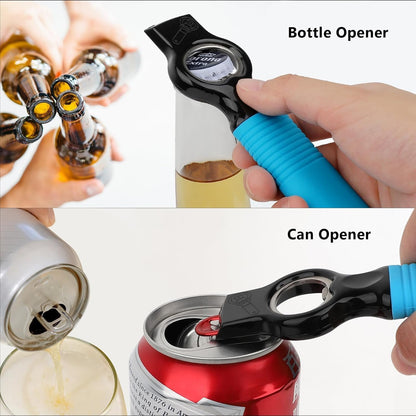 2-Pack Magnetic 2-in-1 Beer Bottle Cap & Soda Can Opener-Black