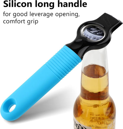 2-Pack Magnetic 2-in-1 Beer Bottle Cap & Soda Can Opener-Black