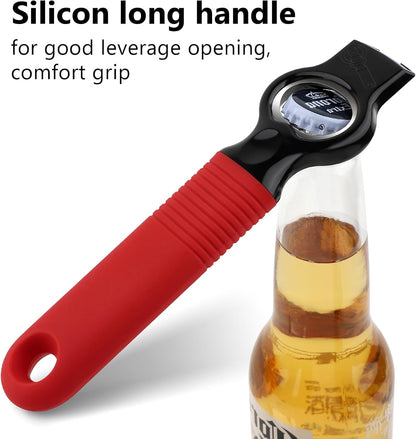 2-Pack Magnetic 2-in-1 Beer Bottle Cap & Soda Can Opener-Black