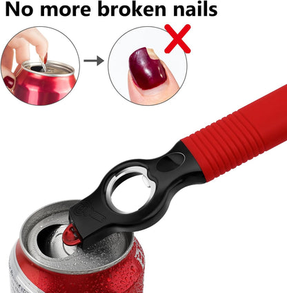 2-Pack Magnetic 2-in-1 Beer Bottle Cap & Soda Can Opener-Black