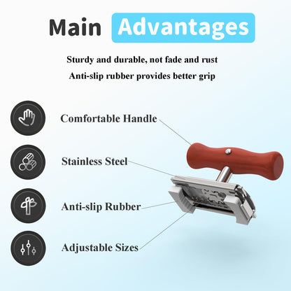 Jar Opener for Seniors with Arthritis & Weak Hands, Easy Twist Jar Openers, Adjustable Multifunctional Jar Lid Opener, Jar Bottle Cap Opener Gripper, Useful Gifts for Elderly/Women/Men (Wood Handle)