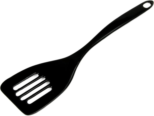 Basic Melamine Slotted Turner/Spatula, 11.25 inch, Black