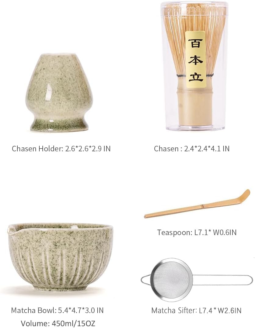 Matcha Set - Match Bowl and Whisk, 15 OZ Matcha Whisk Set