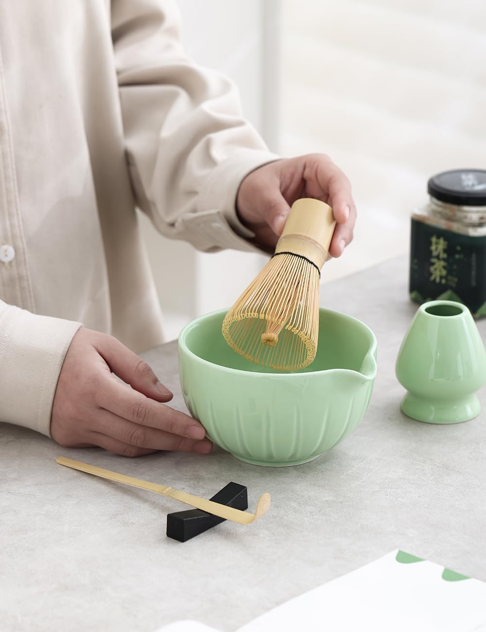 Matcha Set - Match Bowl and Whisk, 15 OZ Matcha Whisk Set
