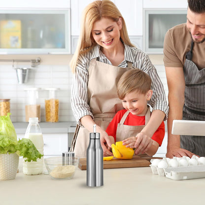 Stainless Steel Oil Dispenser Bottle - 1000ML Leak-Proof Oil Container for Kitchen, Olive Oil & Cooking Liquids-34Oz