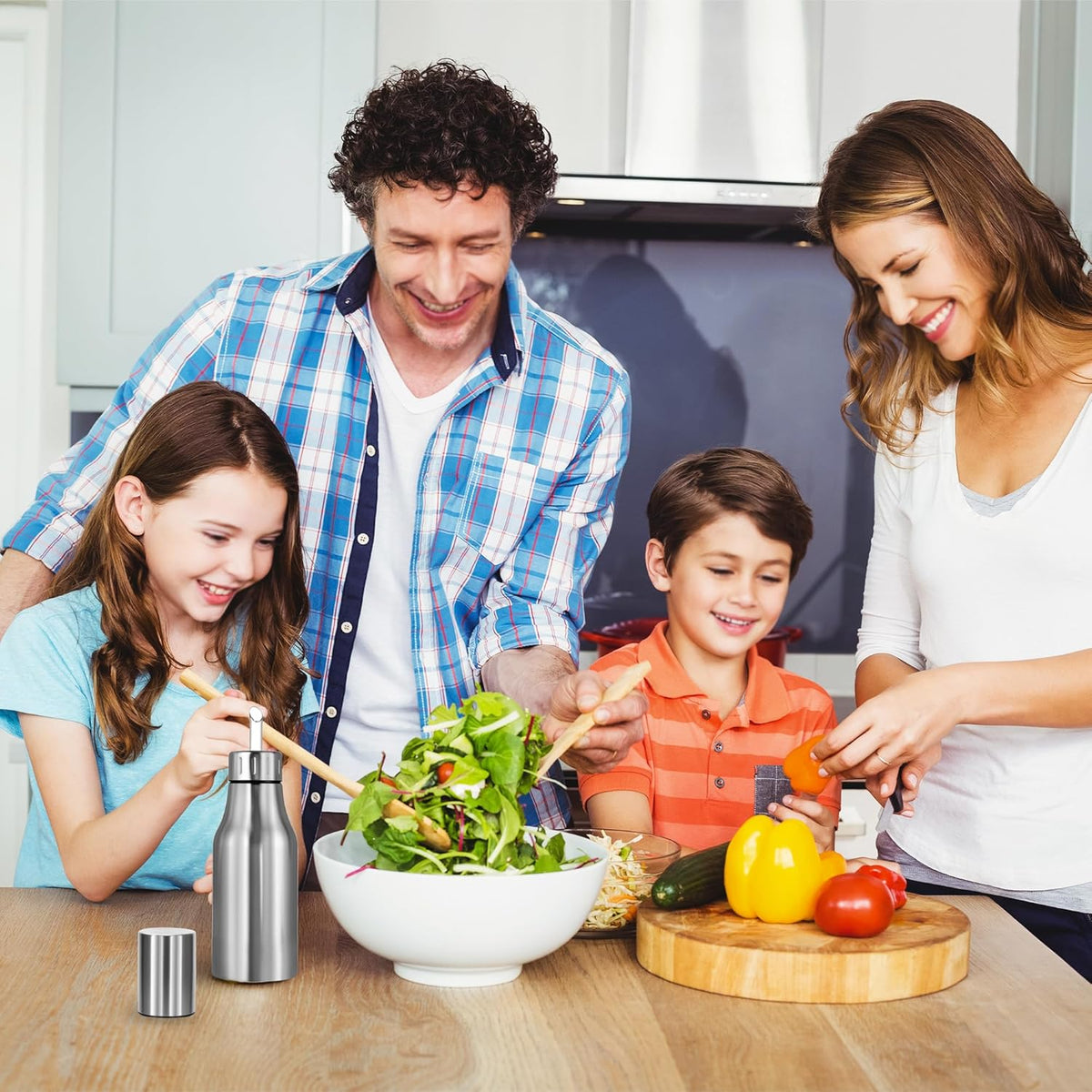Stainless Steel Oil Dispenser Bottle - 1000ML Leak-Proof Oil Container for Kitchen, Olive Oil & Cooking Liquids-34Oz