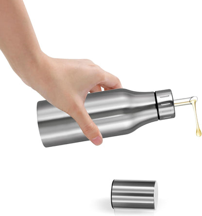 Stainless Steel Oil Dispenser Bottle - 1000ML Leak-Proof Oil Container for Kitchen, Olive Oil & Cooking Liquids-34Oz