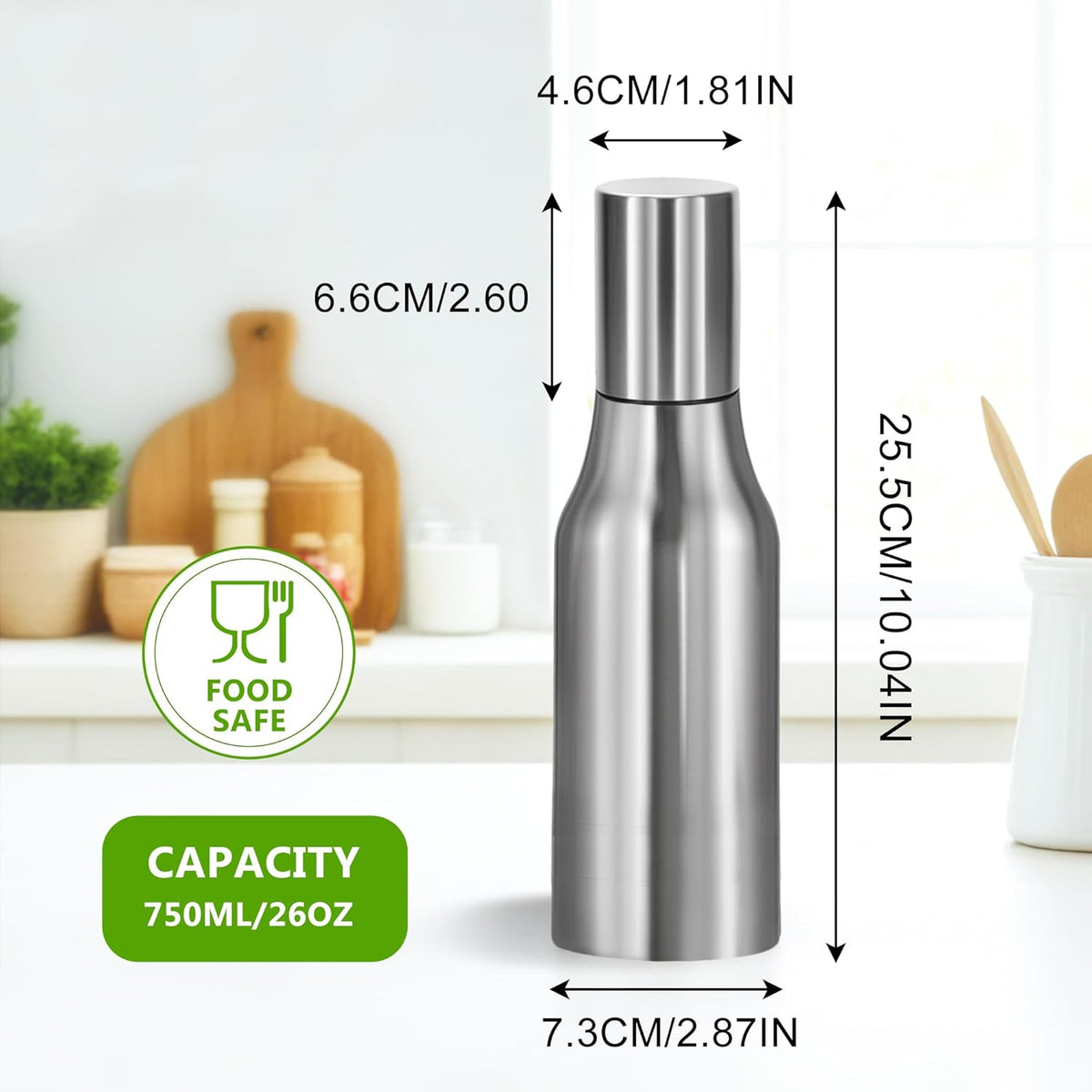 Stainless Steel Oil Dispenser Bottle - 1000ML Leak-Proof Oil Container for Kitchen, Olive Oil & Cooking Liquids-34Oz