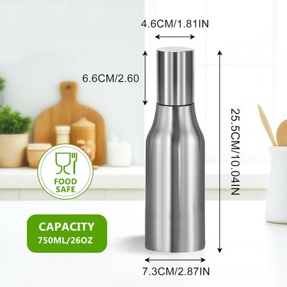 Stainless Steel Oil Dispenser Bottle - 1000ML Leak-Proof Oil Container for Kitchen, Olive Oil & Cooking Liquids-34Oz