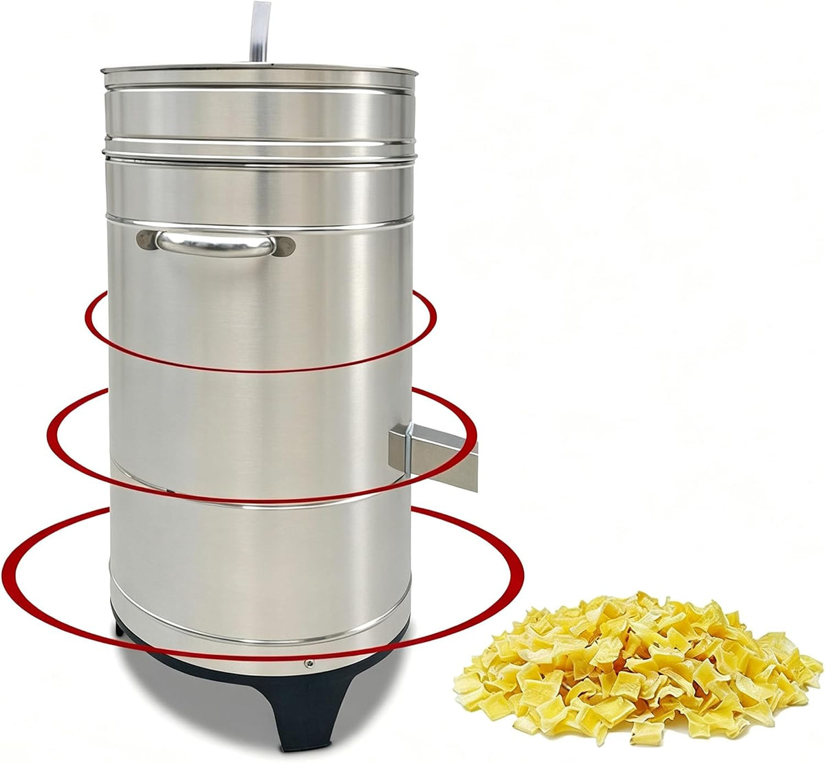 5KG Commercial Salad Spinner Adjustable Speed Stainless Steel Salad Dryer Vegetable Water Thrower Dehydrator for Hotels Restaurants Food Processing Plants 220V
