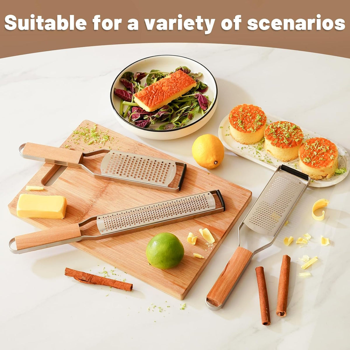 Professional Cheese Graters for Kitchen Stainless Steel-3 Pcs