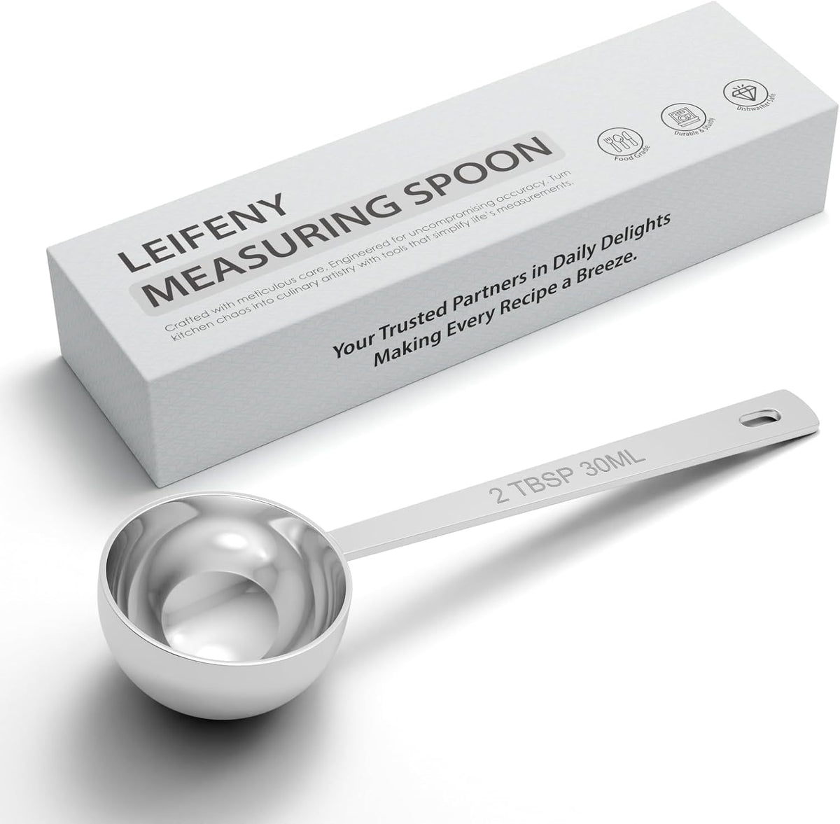 1PCS 2TBSP(30ML) 18/8 Stainless Steel Measuring Spoon