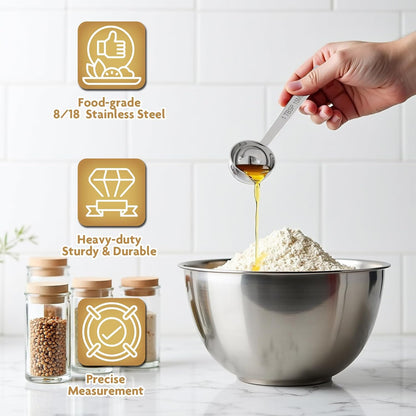 1PCS 2TBSP(30ML) 18/8 Stainless Steel Measuring Spoon
