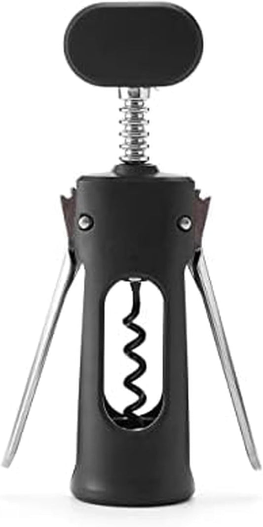 Premium Wine Wing Corkscrew Wine Opener and Bottle Opener, Black 2.36 x 1.97 x 7.68 IN