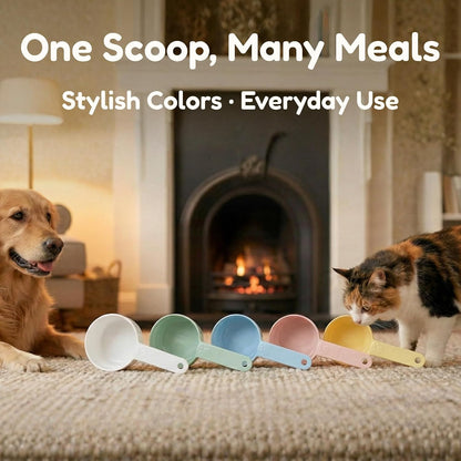 1/2 Cup Dog Food Scoop, Extra Long Handle Sturdy Melamine Pet Food Measuring Scoop with Clear Marking Lines, BPA-Free, Shatterproof, Dishwasher Safe (Pink, 1/2 Cup)