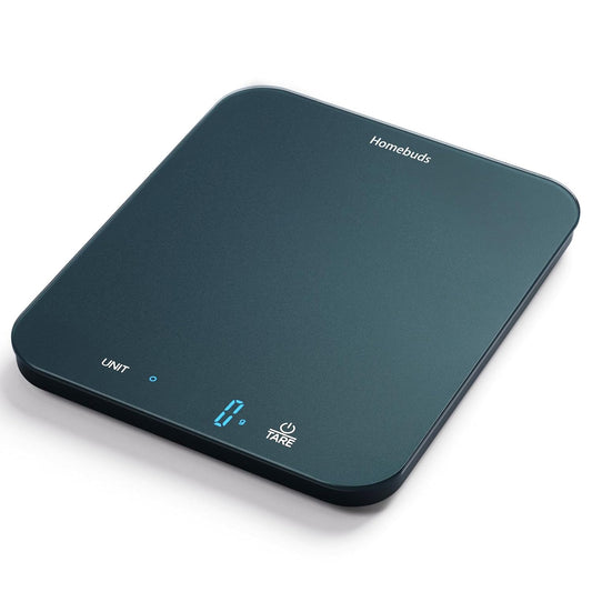 Food Scale, 33lb/15kg Digital Kitchen Scale, Weight Grams and Ounces in 1g/0.1oz Precision for Baking and Cooking, LED Display, 3*AAA Batteries Included, Tempered Glass, Blue