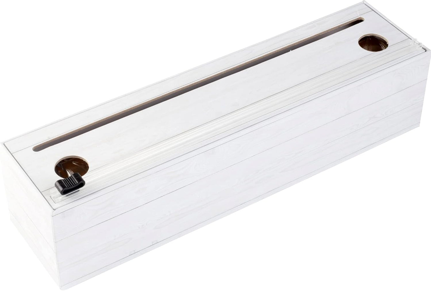 ® Shiplap Refillable Plastic Wrap Dispenser - Includes One large 12" x 750' Roll of Professional Grade Plastic Wrap - BPA Free and Kosher Certified - Reusable Dispenser w/Slide Cutter