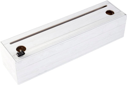 ® Shiplap Refillable Plastic Wrap Dispenser - Includes One large 12" x 750' Roll of Professional Grade Plastic Wrap - BPA Free and Kosher Certified - Reusable Dispenser w/Slide Cutter