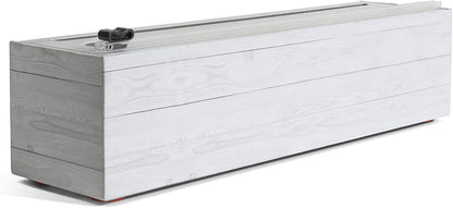 ® Shiplap Refillable Plastic Wrap Dispenser - Includes One large 12" x 750' Roll of Professional Grade Plastic Wrap - BPA Free and Kosher Certified - Reusable Dispenser w/Slide Cutter