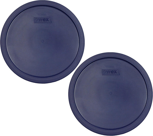 7403-PC (10-Cup) Blue Sculpted Mixing Bowl Lid (2-Pack) - Made in USA | BPA-Free Plastic | Food Storage Replacement Cover | Fits 7403 Glass Bowl | Top-Rack Dishwasher Safe | Round Design
