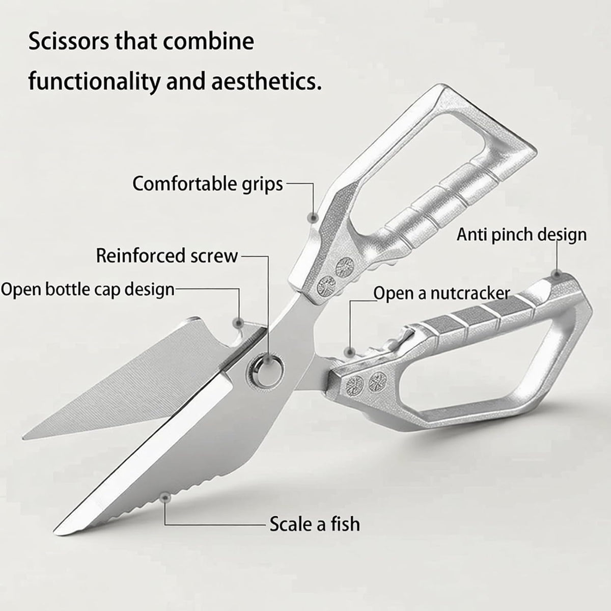 Gold Kitchen Scissors Heavy Duty All Purpose Kitchen Shears for Food