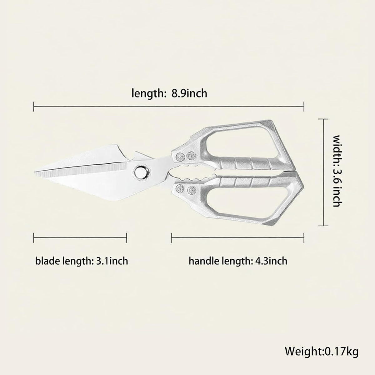 Gold Kitchen Scissors Heavy Duty All Purpose Kitchen Shears for Food