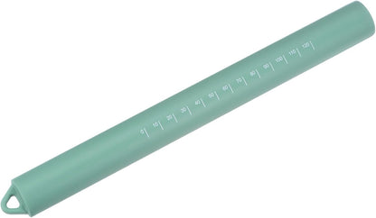 Silicone Rolling Pin 10" Silicone Surface Non-Stick Stainless Steel Inner Core Dough Roller Kitchen Roller for Baking Pastry Pizza Fondant Bread, Green