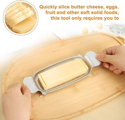 Butter Slicer Stainless Steel Butter Cutter for Butter Cheese | Even 0.25" Slices, Strong Wire, Ergonomic Handle, Multi-Use Kitchen Tool