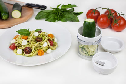 2-Blade Handheld Turning Vegetable Slicer / Spiralizer, includes 2 Different Stainless Steel Blades