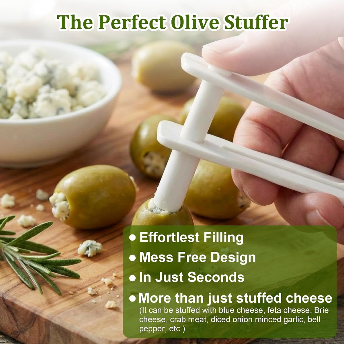 1 Pack Olive Stuffer, Blue Cheese Olive Stuffer Tool