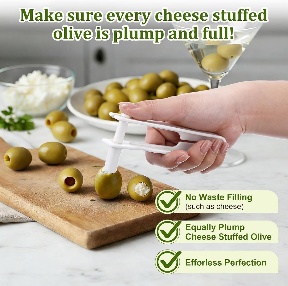1 Pack Olive Stuffer, Blue Cheese Olive Stuffer Tool