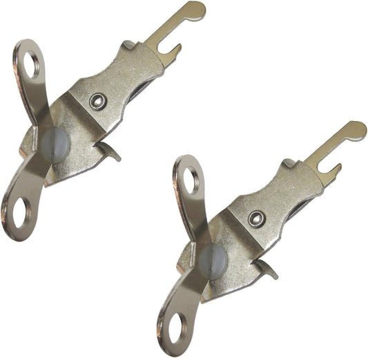 Set of 2 Compact Butterfly Mini Size Can and Bottle Openers, Nickel Plated Steel, 4", Silver