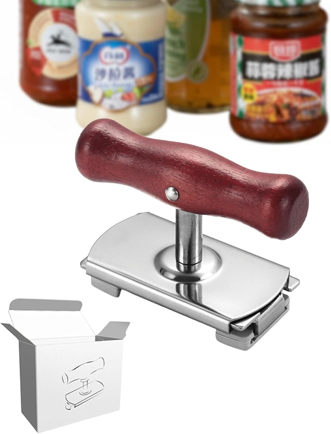 Cap Crack Jar Opener 2026 New Adjustable Multi-Lid Can Opener for Weak Hands - Ergonomic Non-Slip Grip, One-Hand Operation, Opens Bottles Cans Jars Effortlessl (White Anti-Slip)