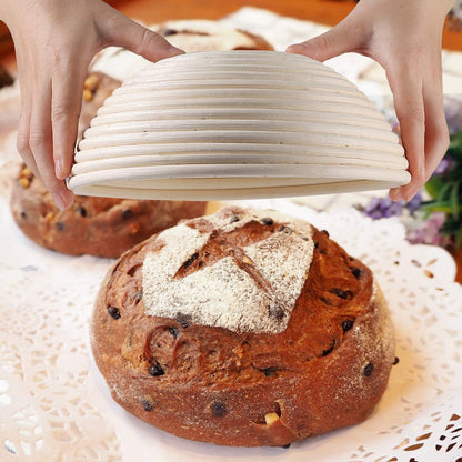 Banneton Bread Proofing Basket, Sourdough Bread Baking Supplies, Round Oval Rattan Rising Proofing Baskets Bowls Set of 2, Artisan Sourdough Bread Gifts for Home Bakers