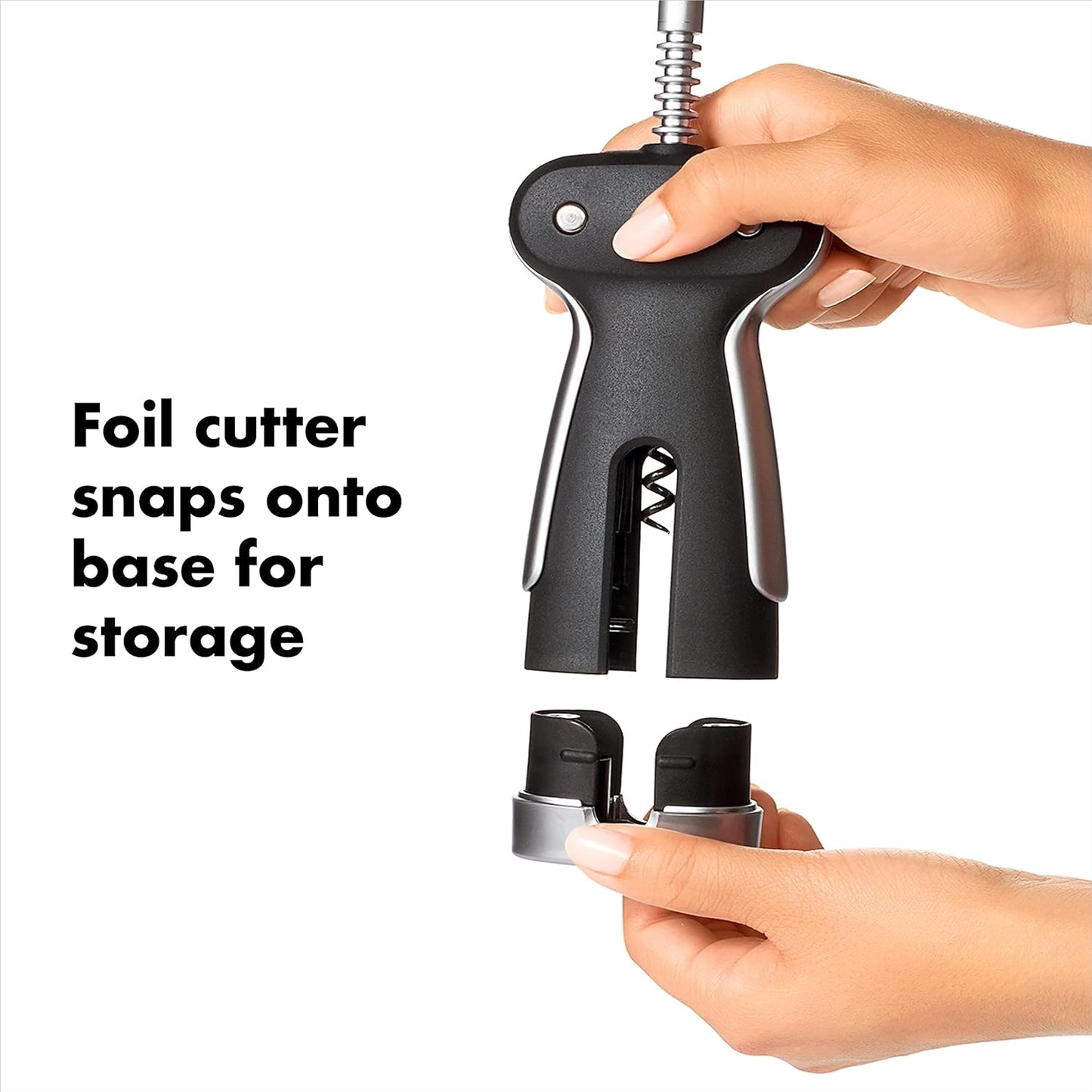 SteeL Winged Corkscrew with Removable Foil Cutter