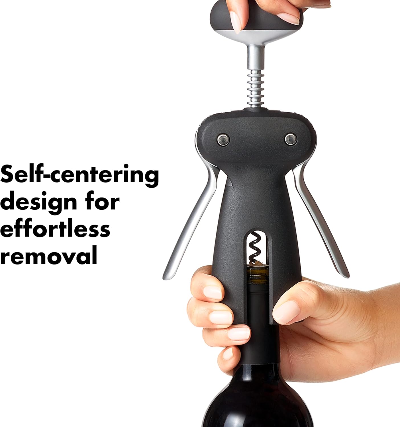 SteeL Winged Corkscrew with Removable Foil Cutter