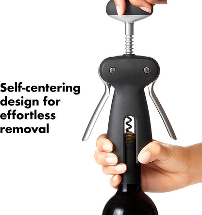 SteeL Winged Corkscrew with Removable Foil Cutter
