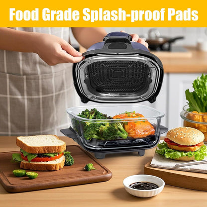 Air Fryer Heat Resistant Mat & Splatter Shield for Ninja Crispi Airfryers,Silicone Trivets & Splatter Guard for Ninja Crispi Accessories Portable Glass Cooking System Holder(Dark Gray&Black)