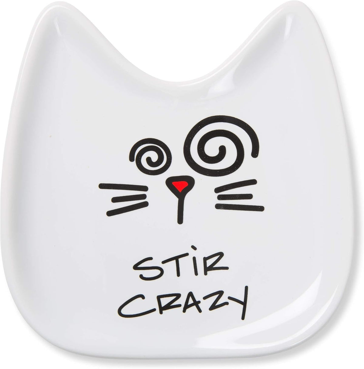 Blobby Cat, Cat Spoon Rest"I Licked the Spoon", 5", White