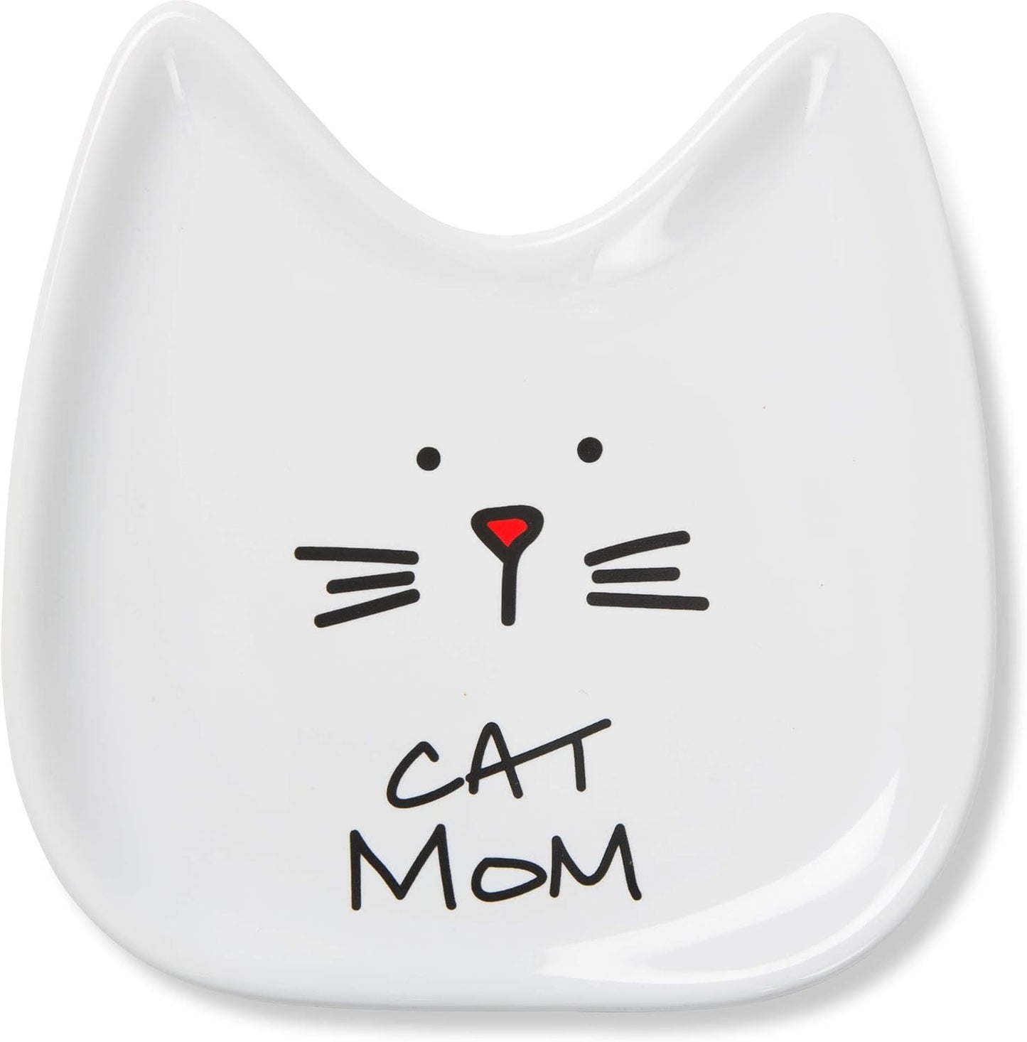 Blobby Cat, Cat Spoon Rest"I Licked the Spoon", 5", White