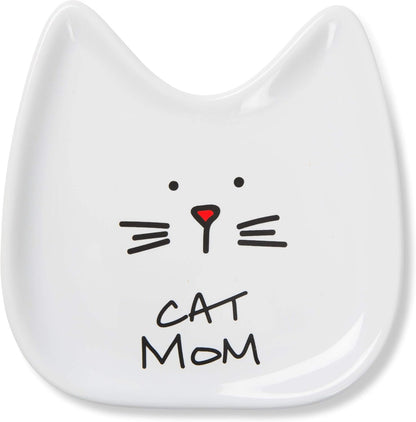Blobby Cat, Cat Spoon Rest"I Licked the Spoon", 5", White