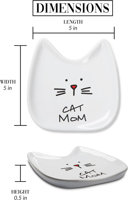 Blobby Cat, Cat Spoon Rest"I Licked the Spoon", 5", White