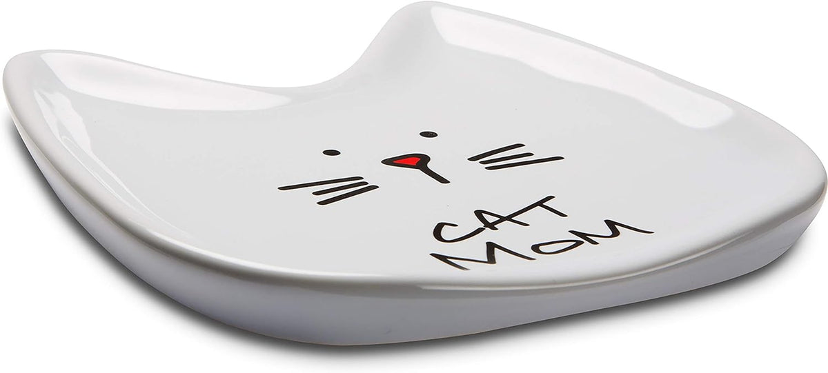 Blobby Cat, Cat Spoon Rest"I Licked the Spoon", 5", White