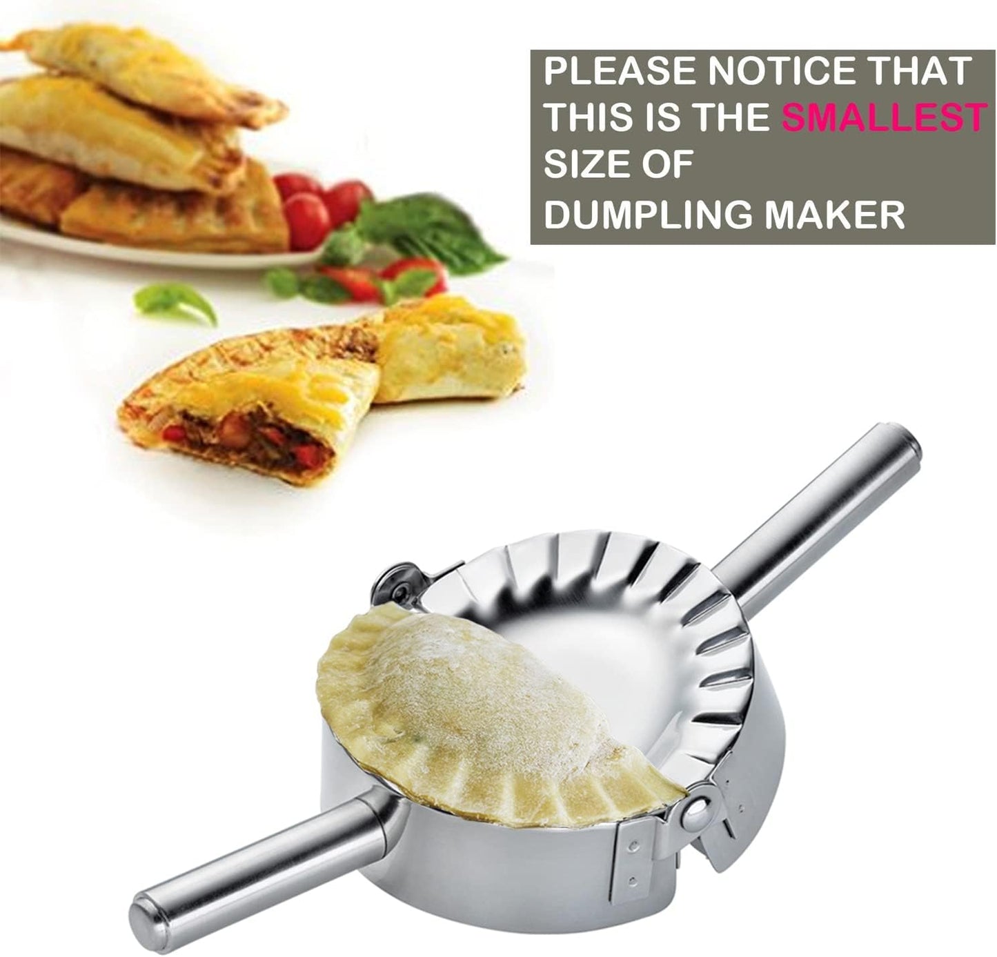 Best Utensils Stainless Steel Ravioli Mould Pierogi Dumpling Maker Wrapper Pastry Dough Cutter Kitchen Accessories (M: 4 inch)