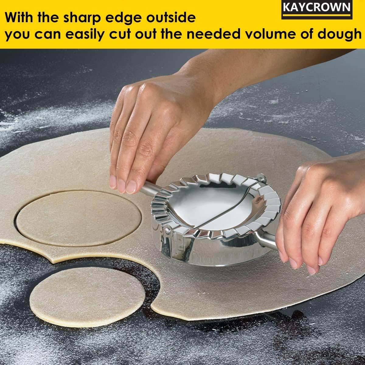 Best Utensils Stainless Steel Ravioli Mould Pierogi Dumpling Maker Wrapper Pastry Dough Cutter Kitchen Accessories (M: 4 inch)