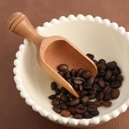 Wooden Scoops for Canisters: 2PCS Acacia Wooden Scoops for Jars, Wood Coffee Scoop, Wood Measuring Spoons for Kitchen and Laundry