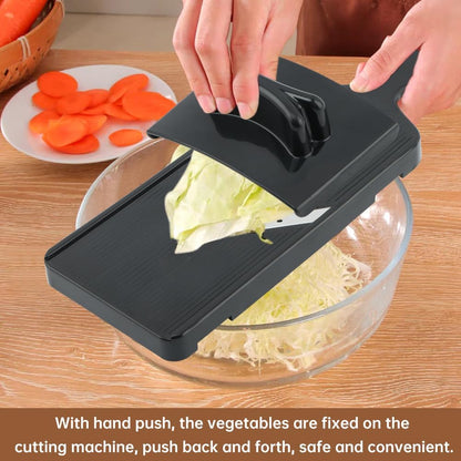 Mandoline Slicer for Kitchen, Multifunctional V-Blade Vegetable Mandoline Slicer with Hand Holder Handheld Potato Cucumber Cabbage Shredder Food Slicer- for Potatoes, Onion