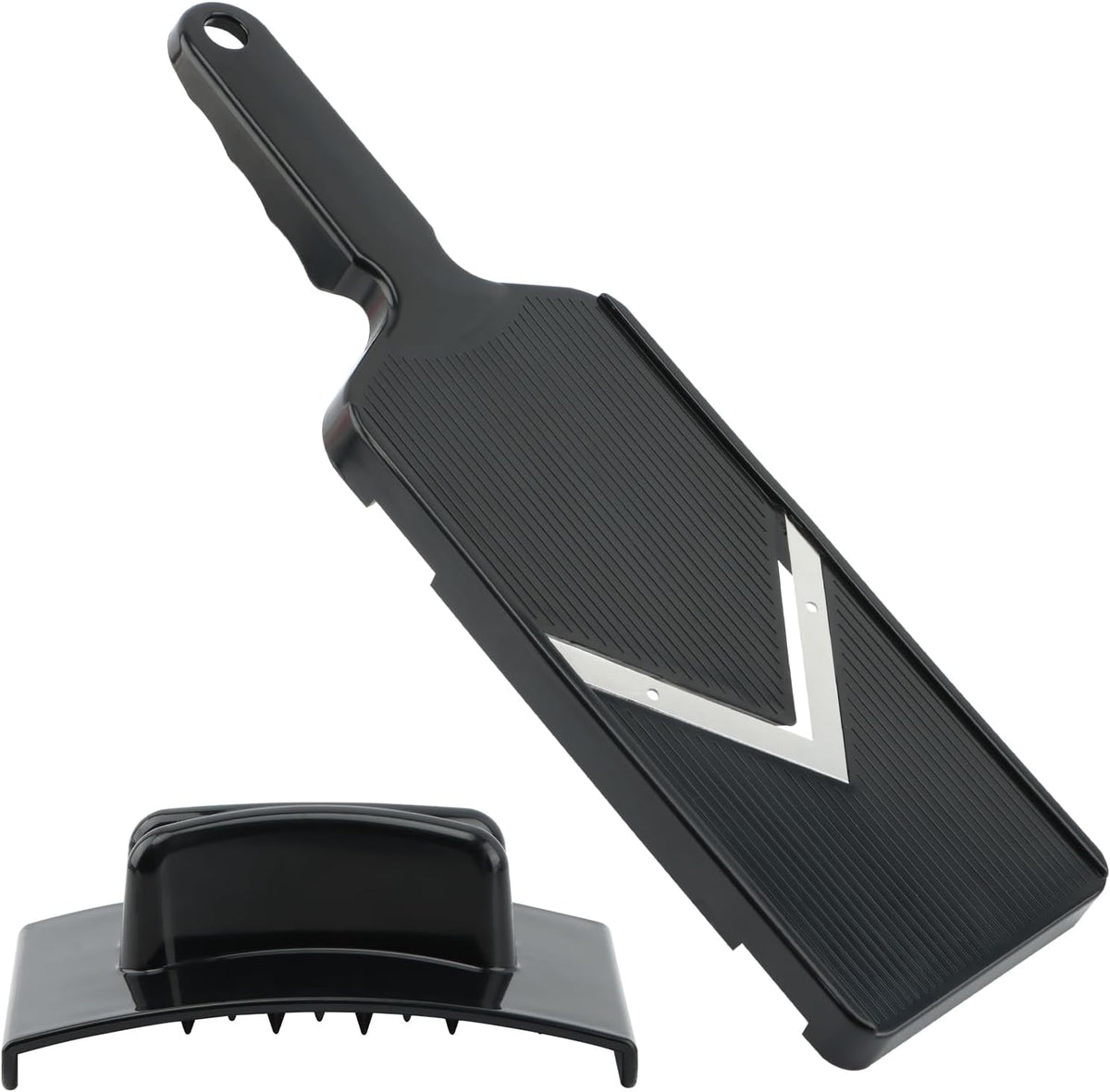 Mandoline Slicer for Kitchen, Multifunctional V-Blade Vegetable Mandoline Slicer with Hand Holder Handheld Potato Cucumber Cabbage Shredder Food Slicer- for Potatoes, Onion