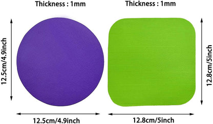 8 Pack Jar Opener Gripper, Rubber Jar Opener Gripper Pad for Seniors with Arthritis, Jar Lid Opener, Bottle Cap Opener for Weak Hands (Blue,Green,Grey,Purple)